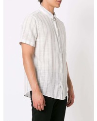 Chemise à manches courtes à rayures verticales blanche OSKLEN