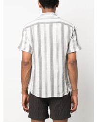 Chemise à manches courtes à rayures verticales blanche Corridor