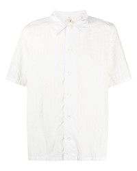 Chemise à manches courtes à rayures verticales blanche Sunflower