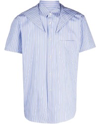 Chemise à manches courtes à rayures verticales bleu clair Comme Des Garcons SHIRT