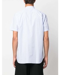 Chemise à manches courtes à rayures verticales bleu clair Comme Des Garcons SHIRT