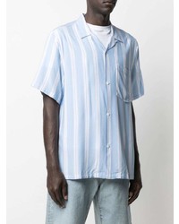 Chemise à manches courtes à rayures verticales bleu clair Carhartt WIP