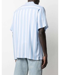 Chemise à manches courtes à rayures verticales bleu clair Carhartt WIP