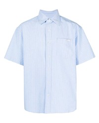 Chemise à manches courtes à rayures verticales bleu clair SPORT b. by agnès b.