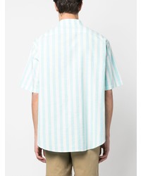 Chemise à manches courtes à rayures verticales bleu clair Levi's