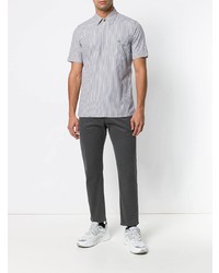 Chemise à manches courtes à rayures verticales bleu clair Vivienne Westwood
