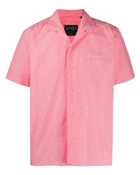 Chemise à manches courtes à rayures verticales fuchsia Gitman Vintage