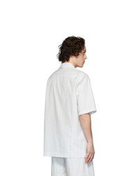 Chemise à manches courtes à rayures verticales grise Han Kjobenhavn