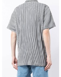 Chemise à manches courtes à rayures verticales grise Y/Project