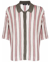 Chemise à manches courtes à rayures verticales multicolore FIVE CM