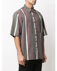 Chemise à manches courtes à rayures verticales multicolore Han Kjobenhavn
