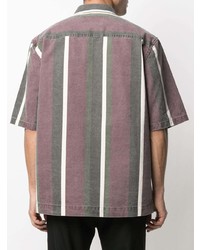Chemise à manches courtes à rayures verticales multicolore Han Kjobenhavn