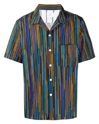 Chemise à manches courtes à rayures verticales multicolore PS Paul Smith