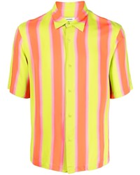 Chemise à manches courtes à rayures verticales multicolore Sandro