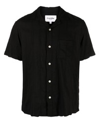 Chemise à manches courtes à rayures verticales noire Corridor