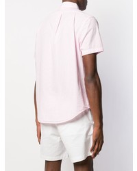 Chemise à manches courtes à rayures verticales rose Polo Ralph Lauren