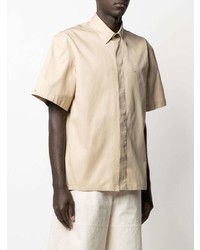 Chemise à manches courtes beige Jil Sander