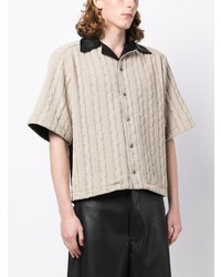 Chemise à manches courtes beige AV Vattev