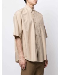 Chemise à manches courtes beige Auralee