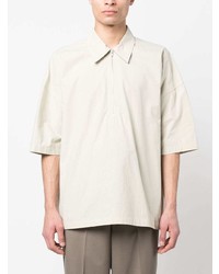 Chemise à manches courtes beige Jil Sander