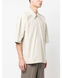 Chemise à manches courtes beige Jil Sander