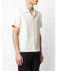 Chemise à manches courtes beige Sandro Paris