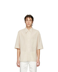 Chemise à manches courtes beige Lemaire