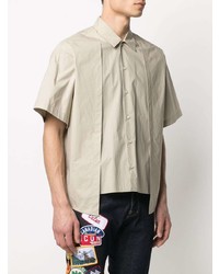 Chemise à manches courtes beige DSQUARED2