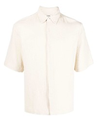 Chemise à manches courtes beige Sandro