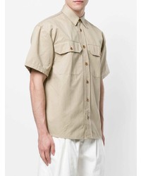 Chemise à manches courtes beige Gosha Rubchinskiy