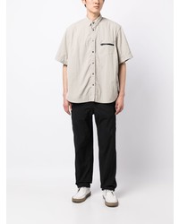 Chemise à manches courtes beige Sacai