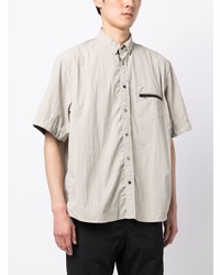 Chemise à manches courtes beige Sacai