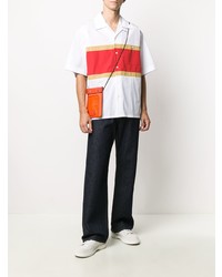 Chemise à manches courtes blanc et rouge Marni