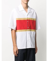 Chemise à manches courtes blanc et rouge Marni