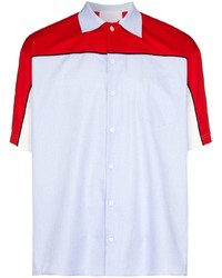 Chemise à manches courtes blanc et rouge Koché