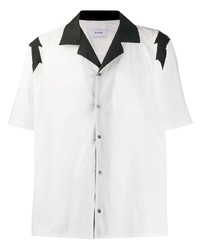 Chemise à manches courtes blanche et noire Rhude