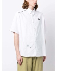 Chemise à manches courtes blanche AAPE BY A BATHING APE