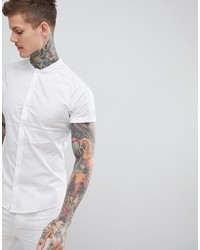Chemise à manches courtes blanche ASOS DESIGN