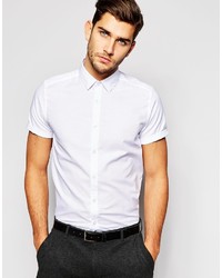 Chemise à manches courtes blanche Asos