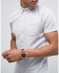 Chemise à manches courtes blanche Minimum