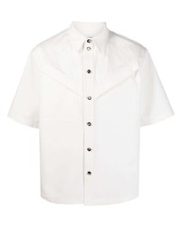 Chemise à manches courtes blanche Bottega Veneta