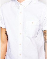 Chemise à manches courtes blanche Asos