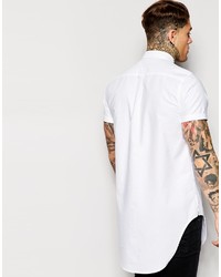 Chemise à manches courtes blanche Asos