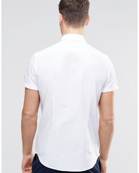 Chemise à manches courtes blanche Asos