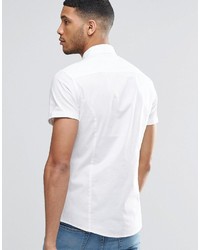 Chemise à manches courtes blanche Asos