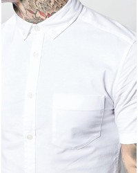 Chemise à manches courtes blanche Asos