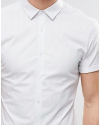 Chemise à manches courtes blanche Asos