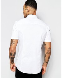 Chemise à manches courtes blanche Asos