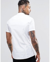 Chemise à manches courtes blanche Asos