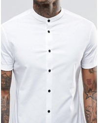 Chemise à manches courtes blanche Asos